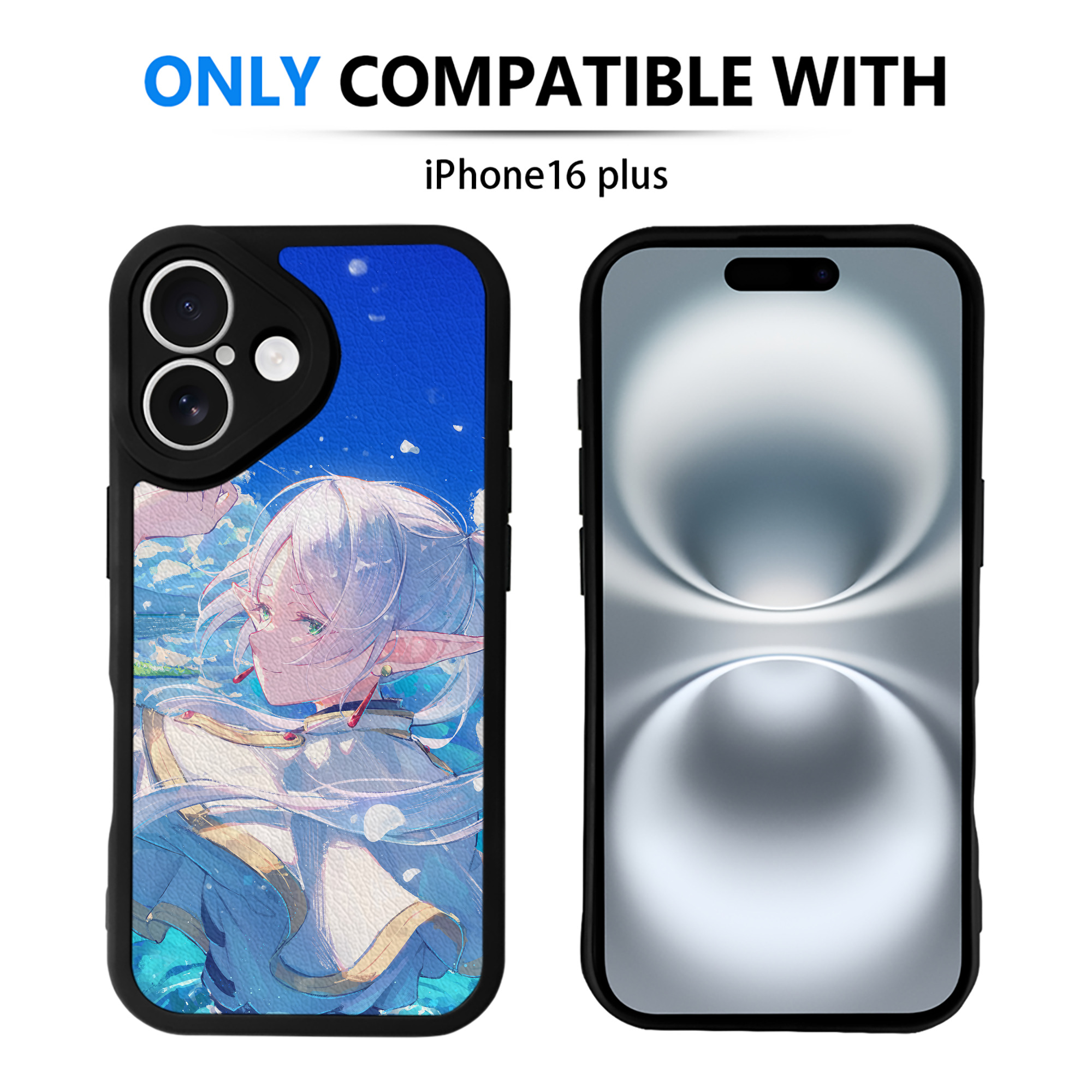 （画像用） 葬送のフリーレン Frieren 【iPhone 16シリーズ対応】シリコンスマホケース（レザー調） 材質：シリコン